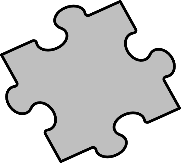 This Free Clip Arts Design Of Grey Puzzle Piece - Png Download (600x541), Png Download