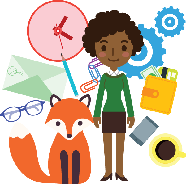 Header - “ - Simple Cartoon Fox Clipart (601x596), Png Download