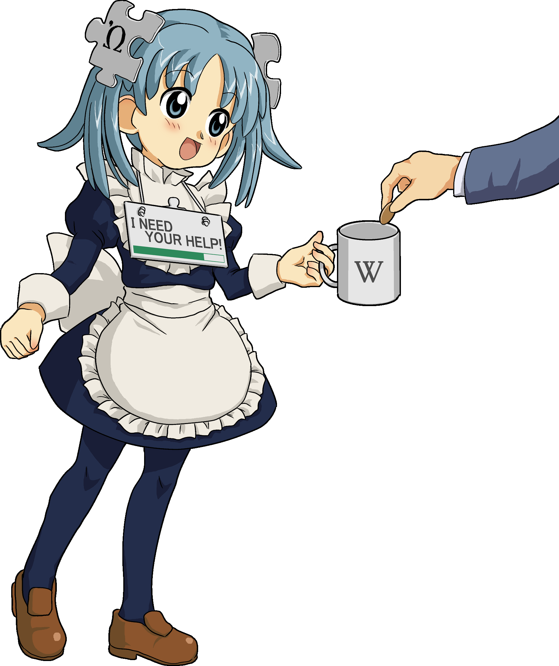 Manga Character Wikipie Created By Wikipedia Contributor - Wikipedia Tan Clipart (1800x2141), Png Download