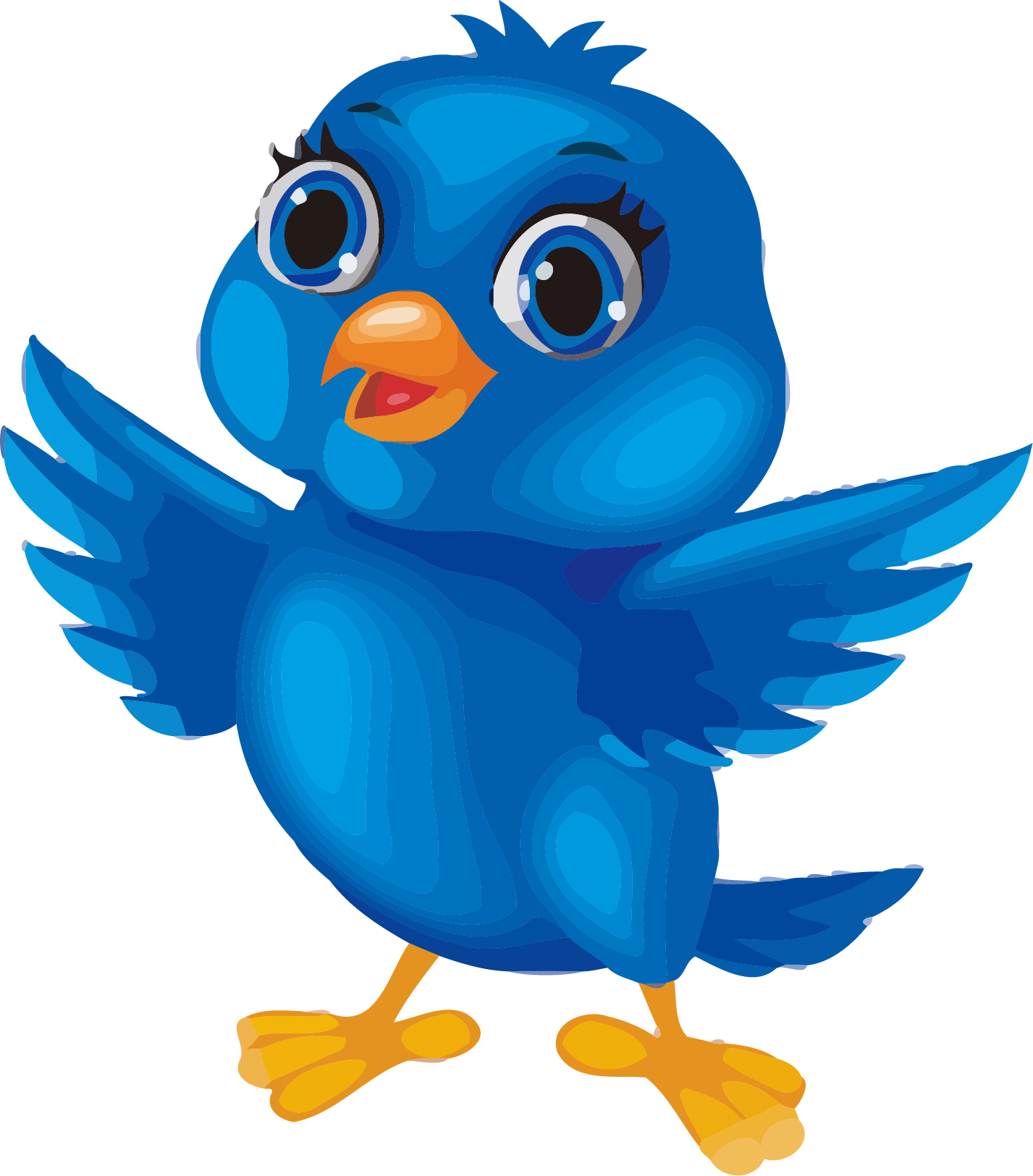 Download Blue Bird Image Cartoon Clipart Png Clipartly Com Baby - Bird