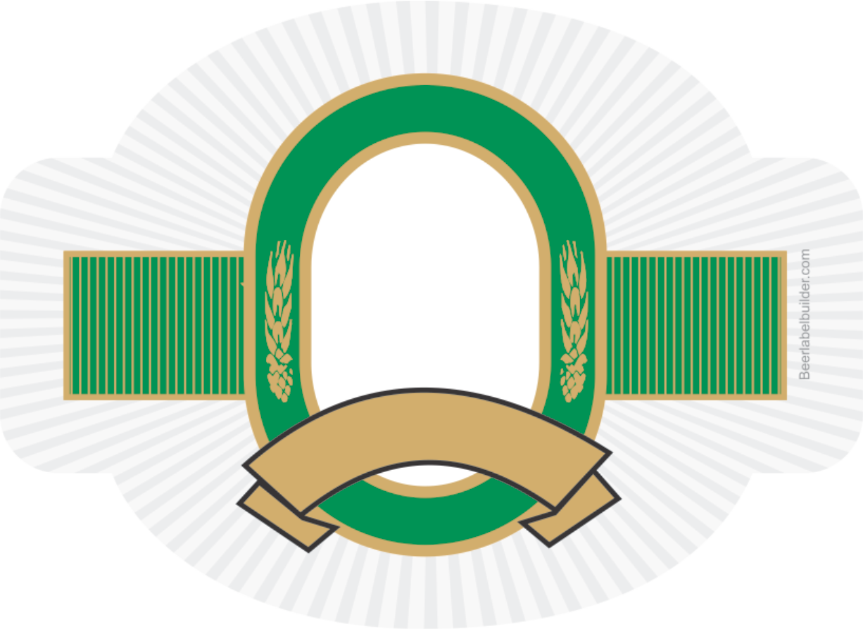 Classic Face Green Beer Label Beer Label Builder Design - Abashiri Blue Beer Clipart (1226x894), Png Download