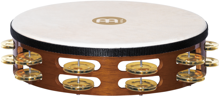 Meinl Tah2b-ab Traditional Goat Skin Wood Tambourine - Meinl Traditional Goat-skin Wood Tambourine Two Rows Clipart (960x720), Png Download