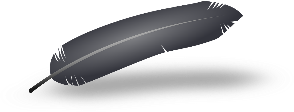 Feather Crow Raven Quill Png Image - Black Feather Clipart (1280x640), Png Download