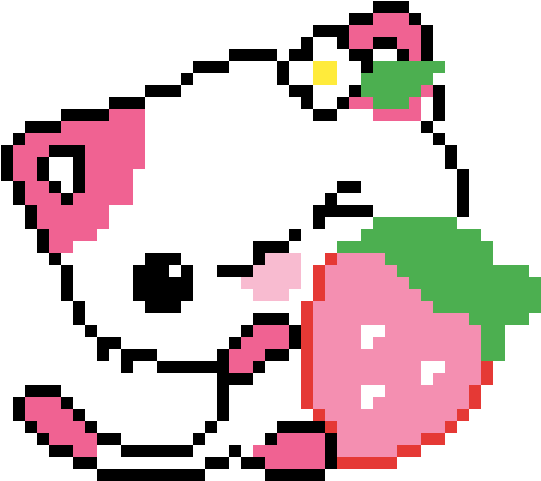 Cute Kitten Licking Strawberry - Красивые Идеи Для Личного Дневника Clipart (1200x1200), Png Download