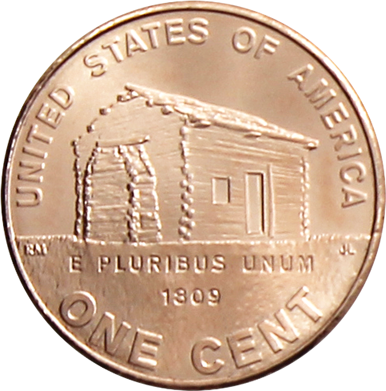 *2009 P Lincoln Cent With New Reverse Of Lincolns Birth - Coin Clipart (800x800), Png Download