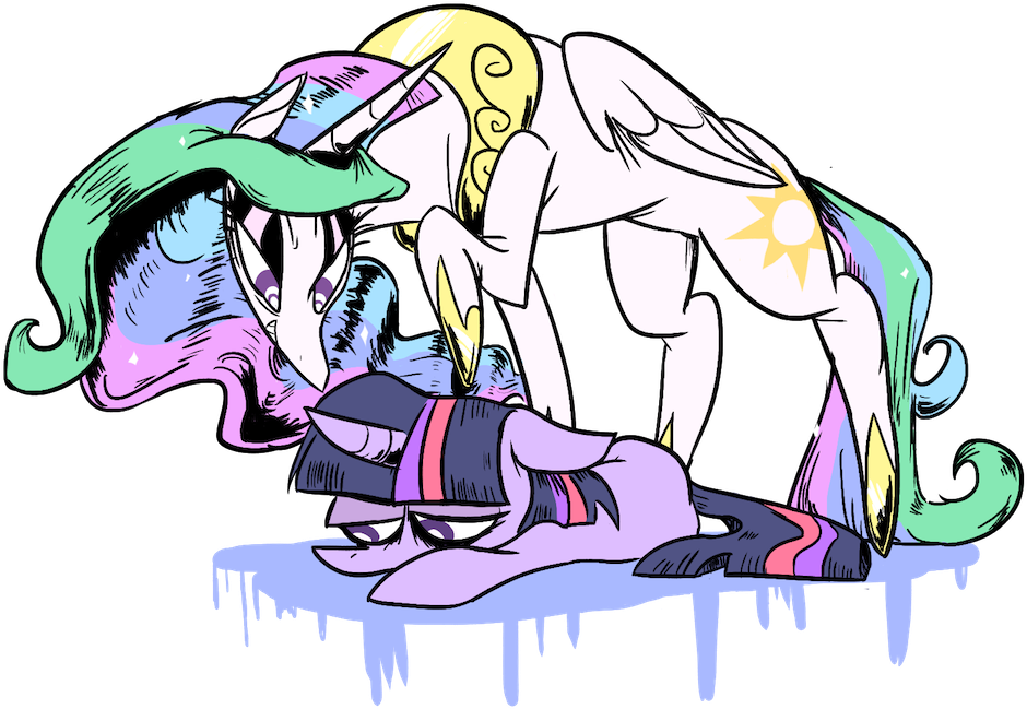 Groggyman, Princess Celestia, Sad, Safe, Twilight Sparkle Clipart (1000x712), Png Download