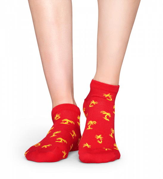 Happy Socks Socks Palm Beach Low (red) Clipart (548x600), Png Download