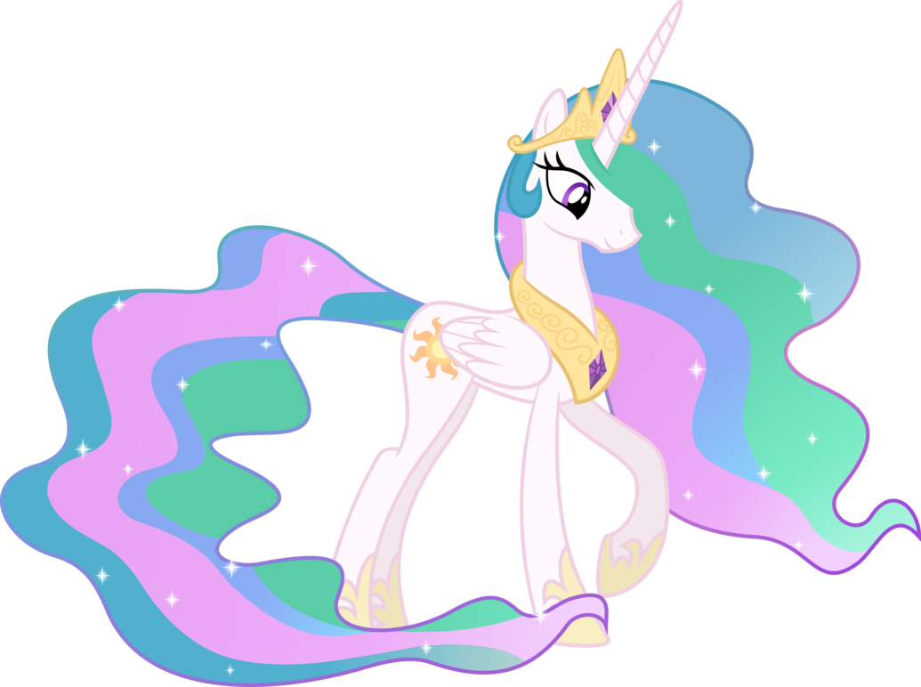 Old Sock In Progress, But I'm Working Happily On It - My Little Pony Celestia Clipart (1035x772), Png Download