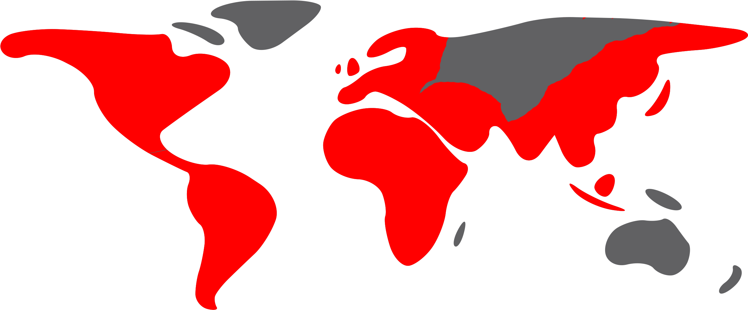 Markets & Industries - Transparent Background Gray World Map Png Clipart (2519x1038), Png Download