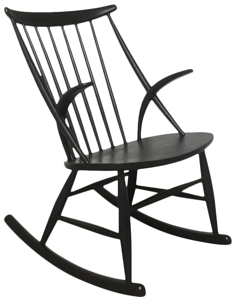 Illum Wikkelso For Neils Eilersen Danish Rocking Chair - Illum Wikkelsø Gyngestol Hynder Clipart (842x1072), Png Download