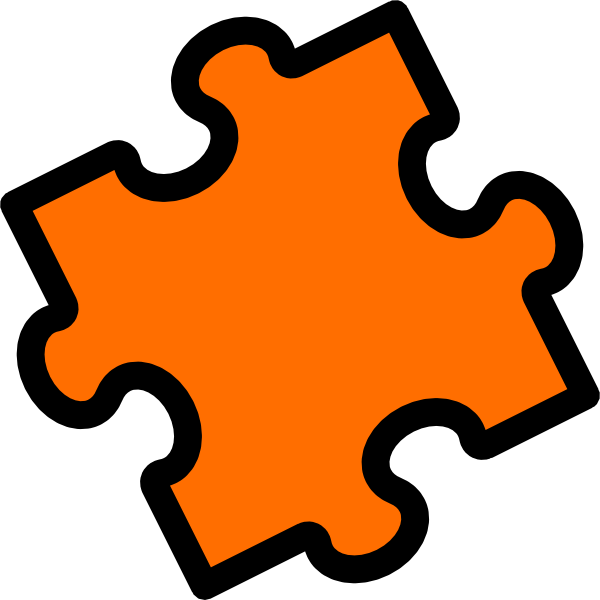 2 Piece Puzzle Clipart - Png Download (600x600), Png Download