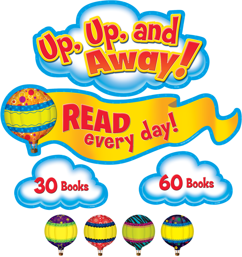 Tcr5298 Read Every Day Bulletin Board Display Set Image Clipart (900x900), Png Download