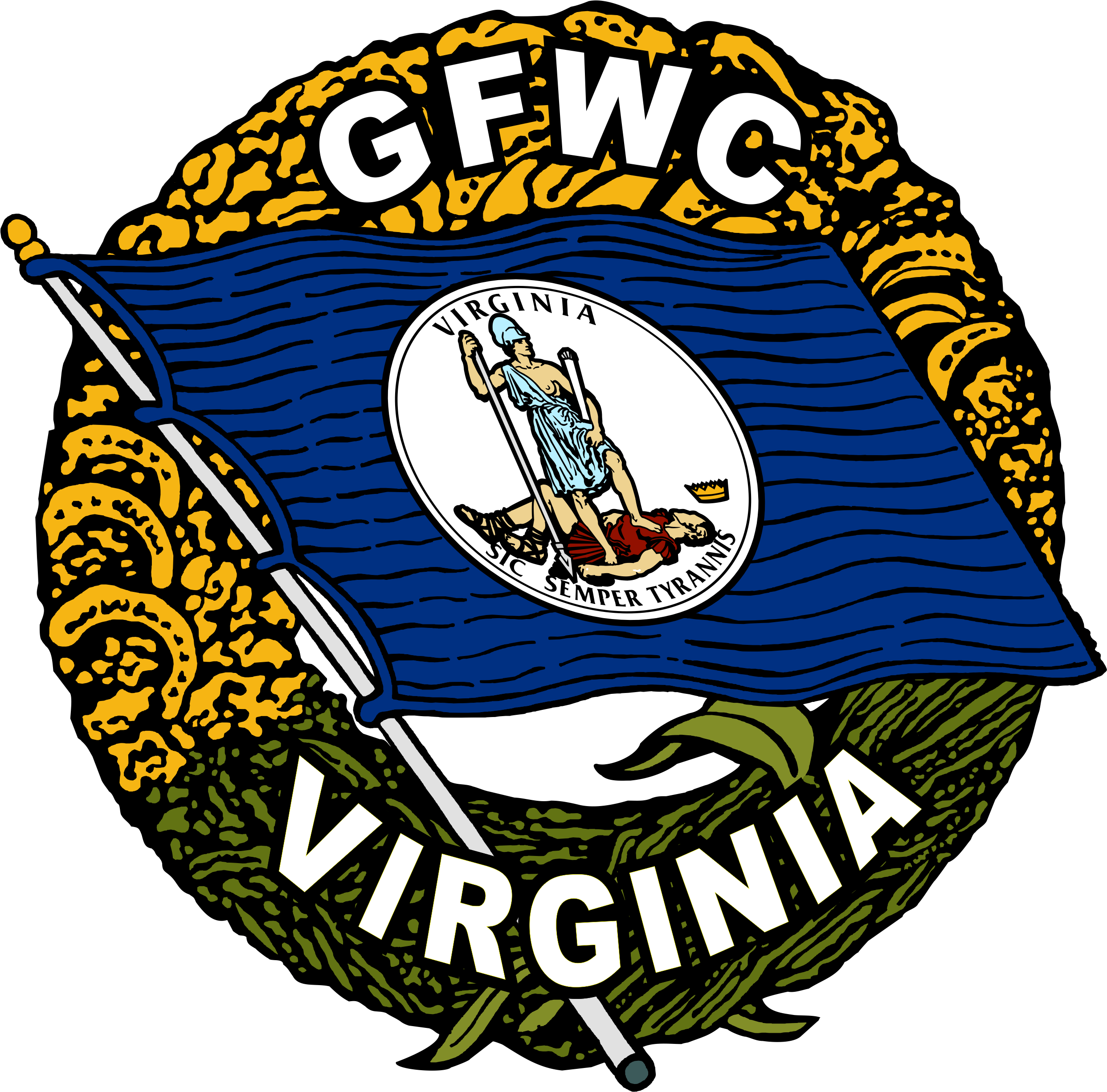 Gfwc Va Color - Gfwc Virginia Clipart (2485x2452), Png Download