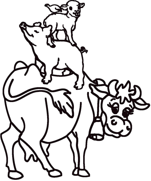 Dairy Cow Sticker (rectangle) Clipart (523x626), Png Download