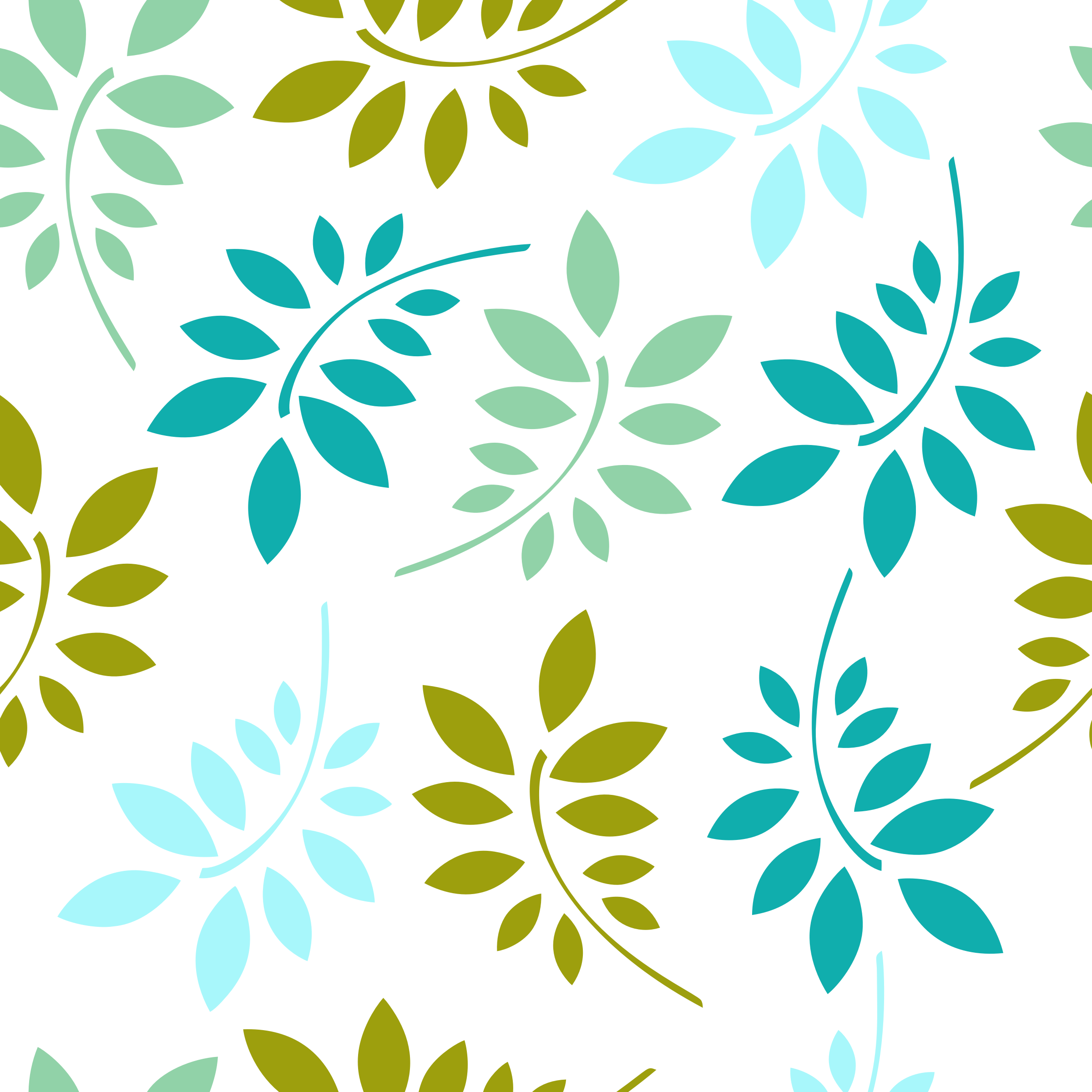Big Image - Foliage Pattern Seamless Png Clipart (2400x2400), Png Download