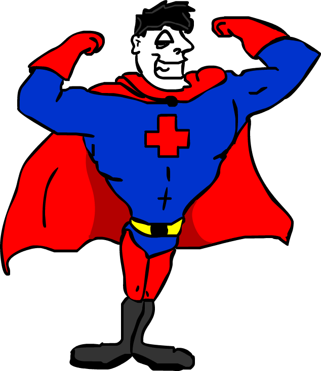 Bow Chicka Bow Wow - Red Cross Man Clipart (634x734), Png Download