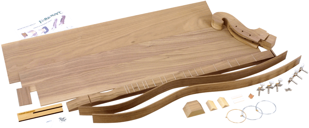Folkcraft Black Walnut Six String Hourglass Dulcimer - Plywood Clipart (1024x683), Png Download