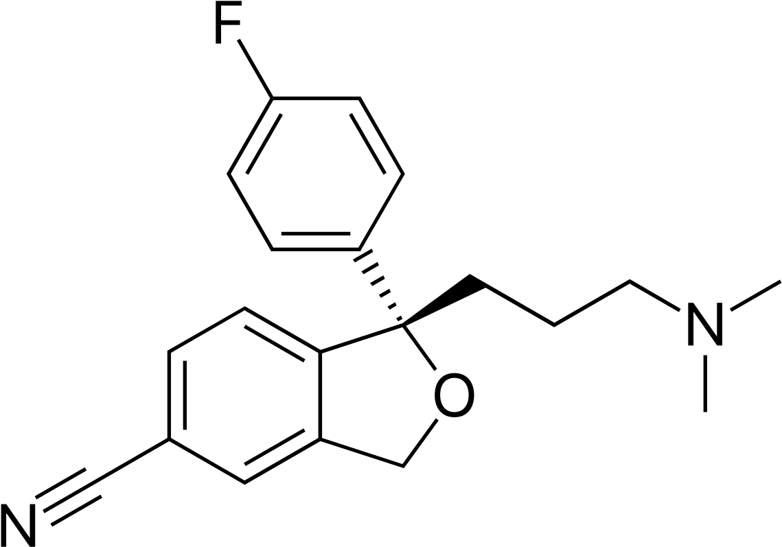 Escitalopram Chemical Structure Clipart (1200x858), Png Download