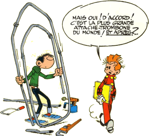 Quelle Invention - Gaston Lagaffe Deguisement Clipart (575x549), Png Download