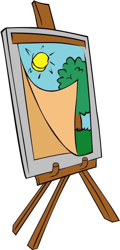 Easel With Kids Painting - Paint Png Clip Art Transparent Png (800x800), Png Download