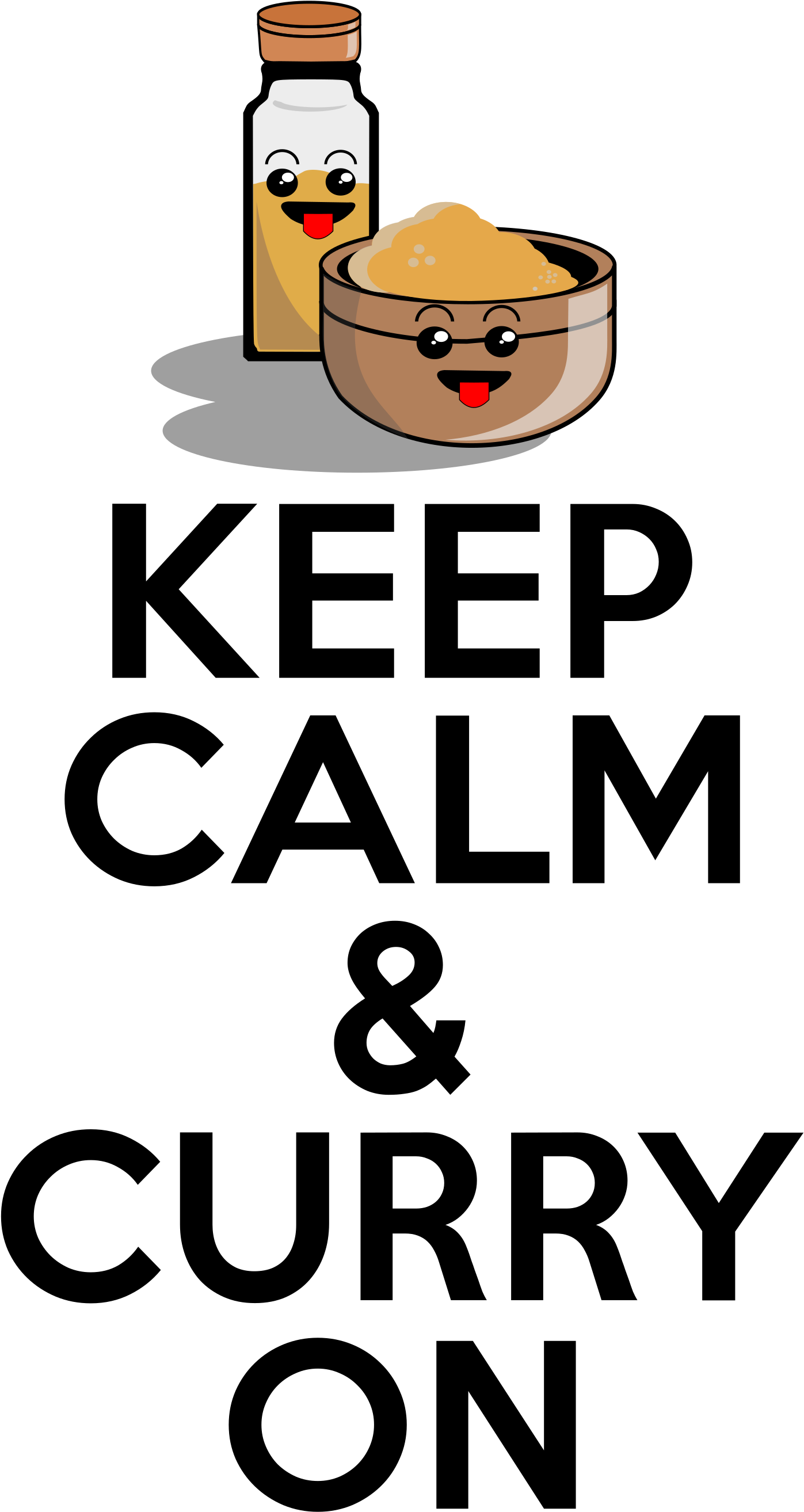 Keep Calm & Curry On Image Clipart (1440x2836), Png Download