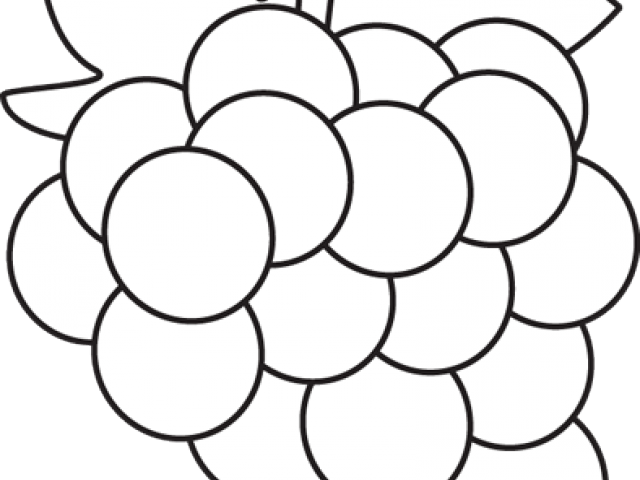 Grape Clipart Preschool - Grapes Clip Art Black And White - Png Download (640x480), Png Download