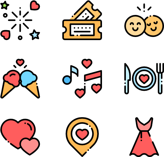 Heart Icons Free Date Clipart (600x564), Png Download