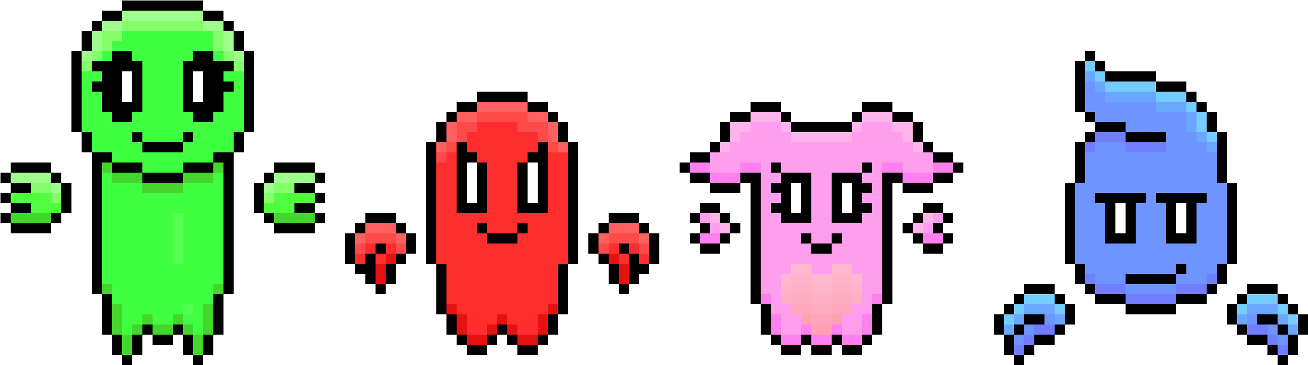 The Ghosts - Danganronpa 3 The End Of Kibougamine Gakuen Pixel Art Clipart (2580x760), Png Download