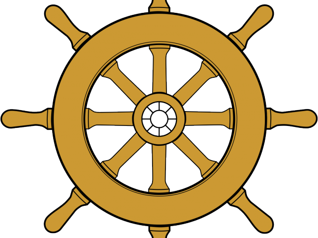 Window Clipart Cruise Ship - Clip Art Boat Steering Wheel - Png Download (640x480), Png Download