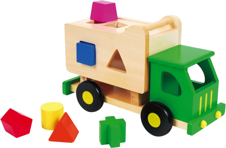 Educational Wooden Toy Trucks Clipart (744x488), Png Download
