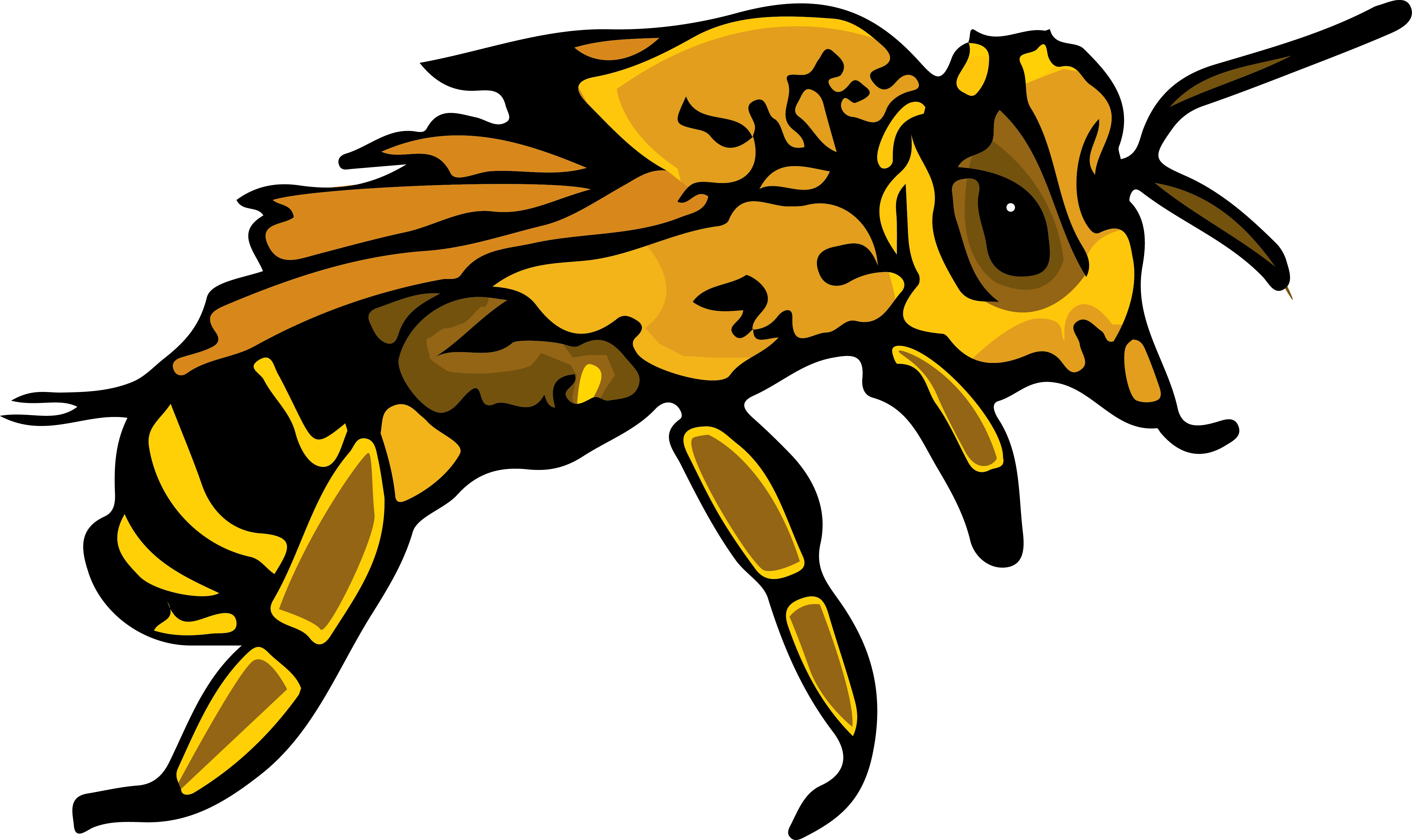 Honeybee Clipart (4913x2923), Png Download