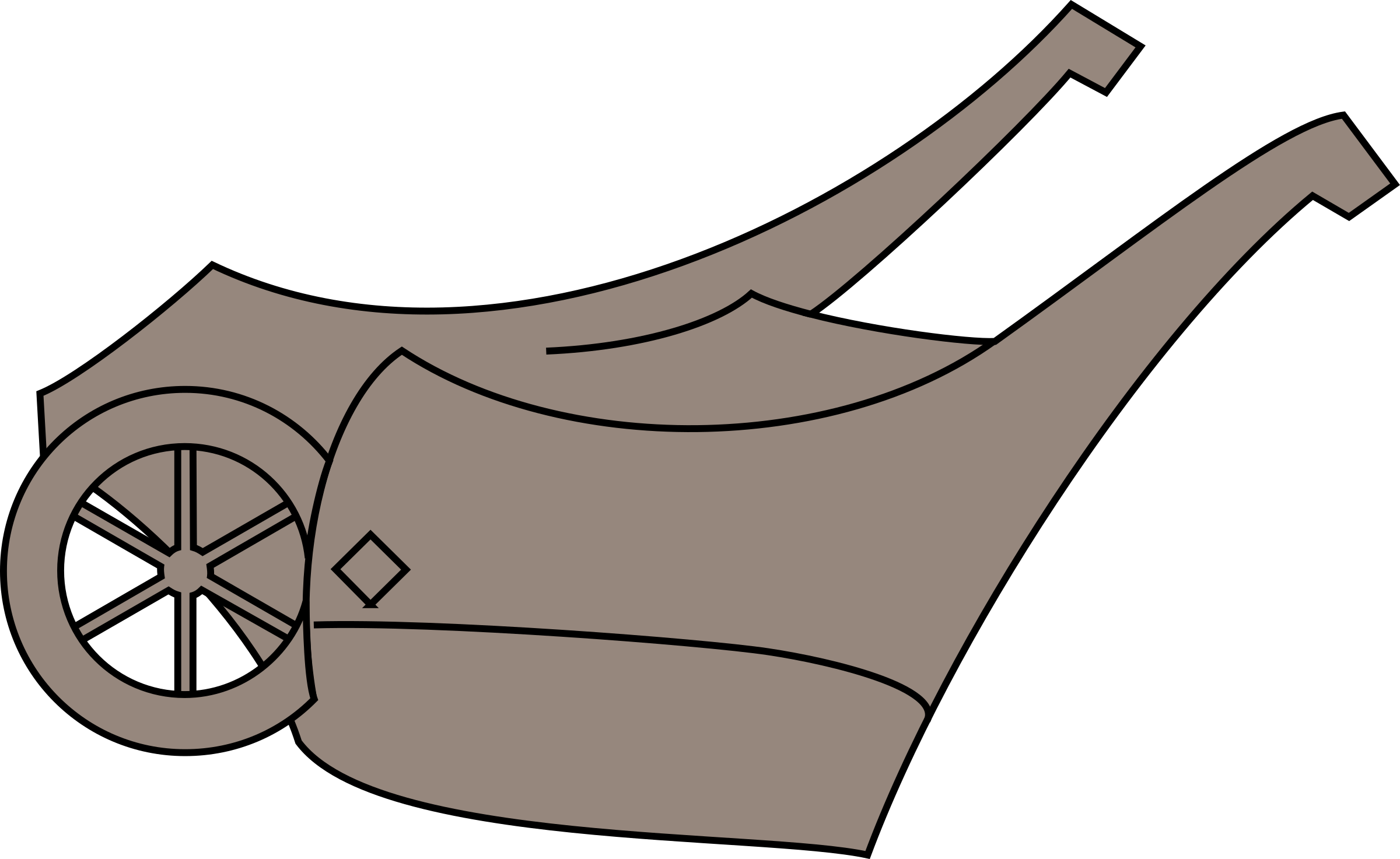 Wheelbarrow 2 Clipart (2400x1473), Png Download