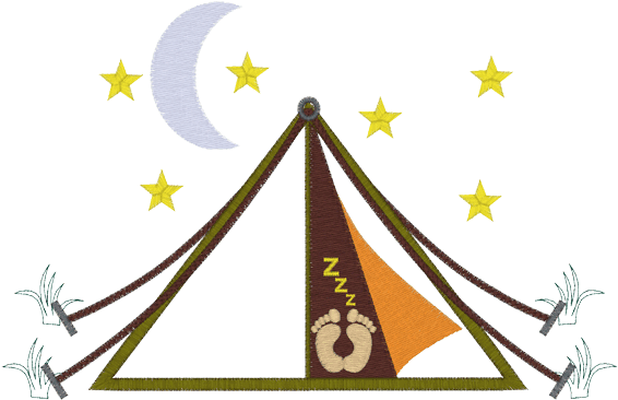 Camping Tent Applique Clipart (567x567), Png Download