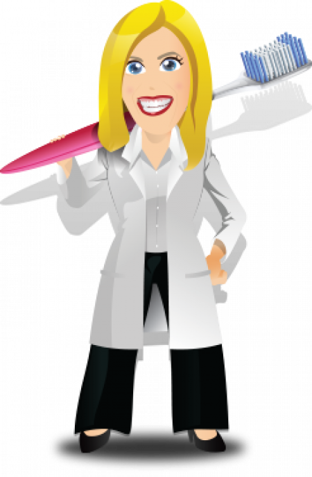 Vector Dental - Cartoon Clipart (450x687), Png Download
