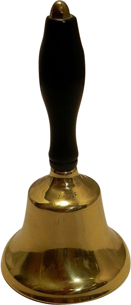 Vintage Teacher U2019s Country Classroom Brass Bell - Handbell Clipart (1023x1023), Png Download