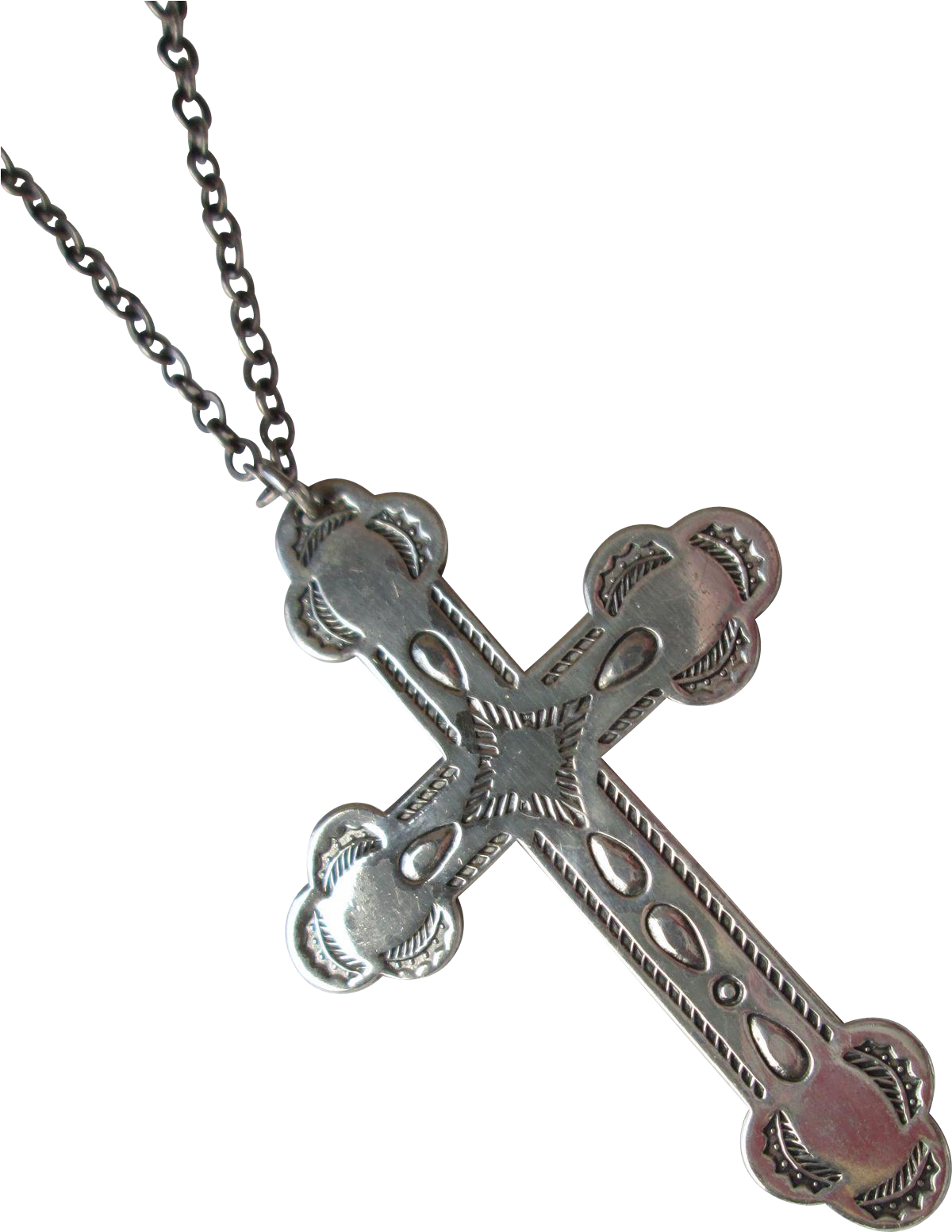 Vintage Bell Trading Sterling Silver Navajo Cross Pendant - Locket Clipart (1552x1552), Png Download