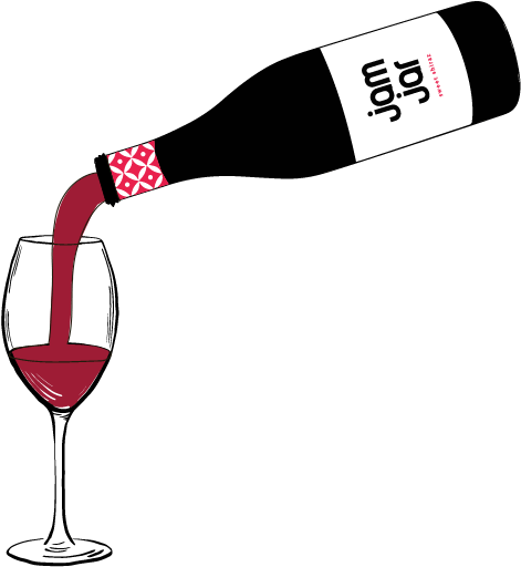 Red Wine Sticker By Jam Jar Wines - Jam Jar Wine Clipart (600x600), Png Download