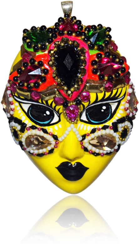 Pendant 002 Handmade, Artistic Jewelry Made In Only - Mask Clipart (800x800), Png Download