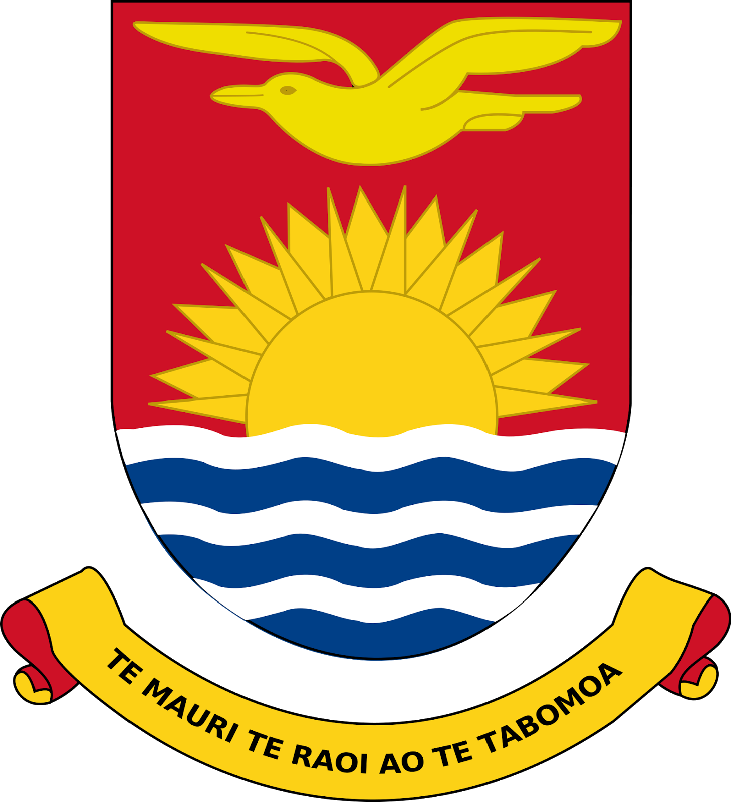 Kiribati Coat Of Arms Clipart (1459x1600), Png Download