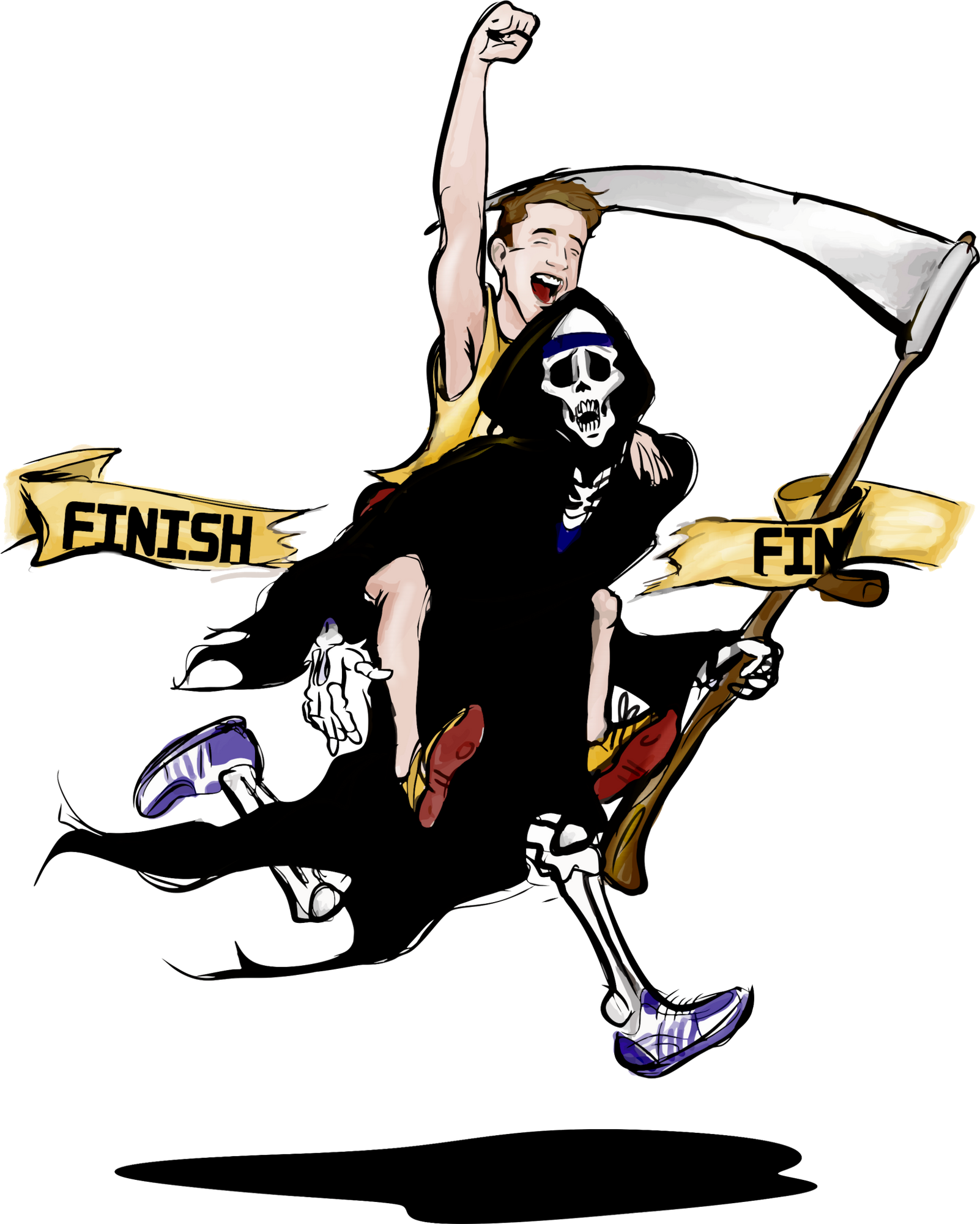 Have You Met The Running Reaper - Illustration Clipart (1602x2000), Png Download