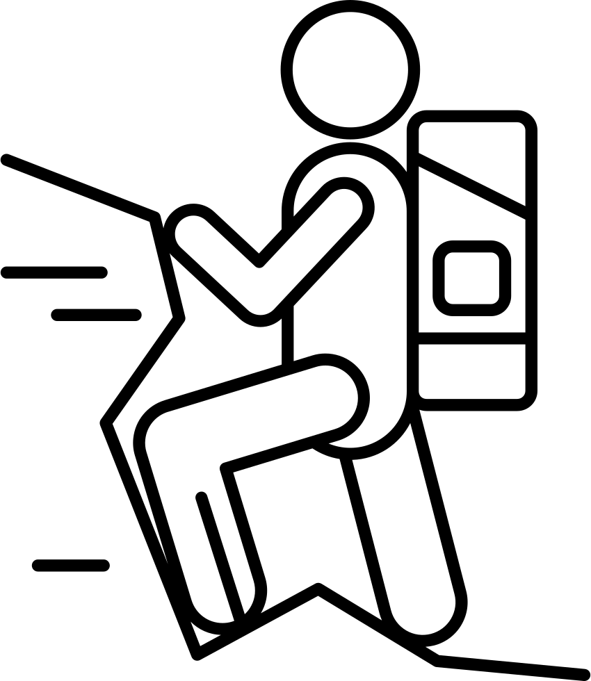 Climbing Drawing Line Clip - Climbing - Png Download (850x980), Png Download