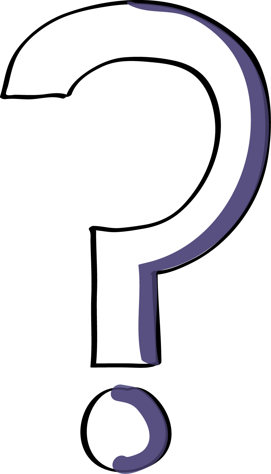 Question Mark - Email Clipart (906x1585), Png Download