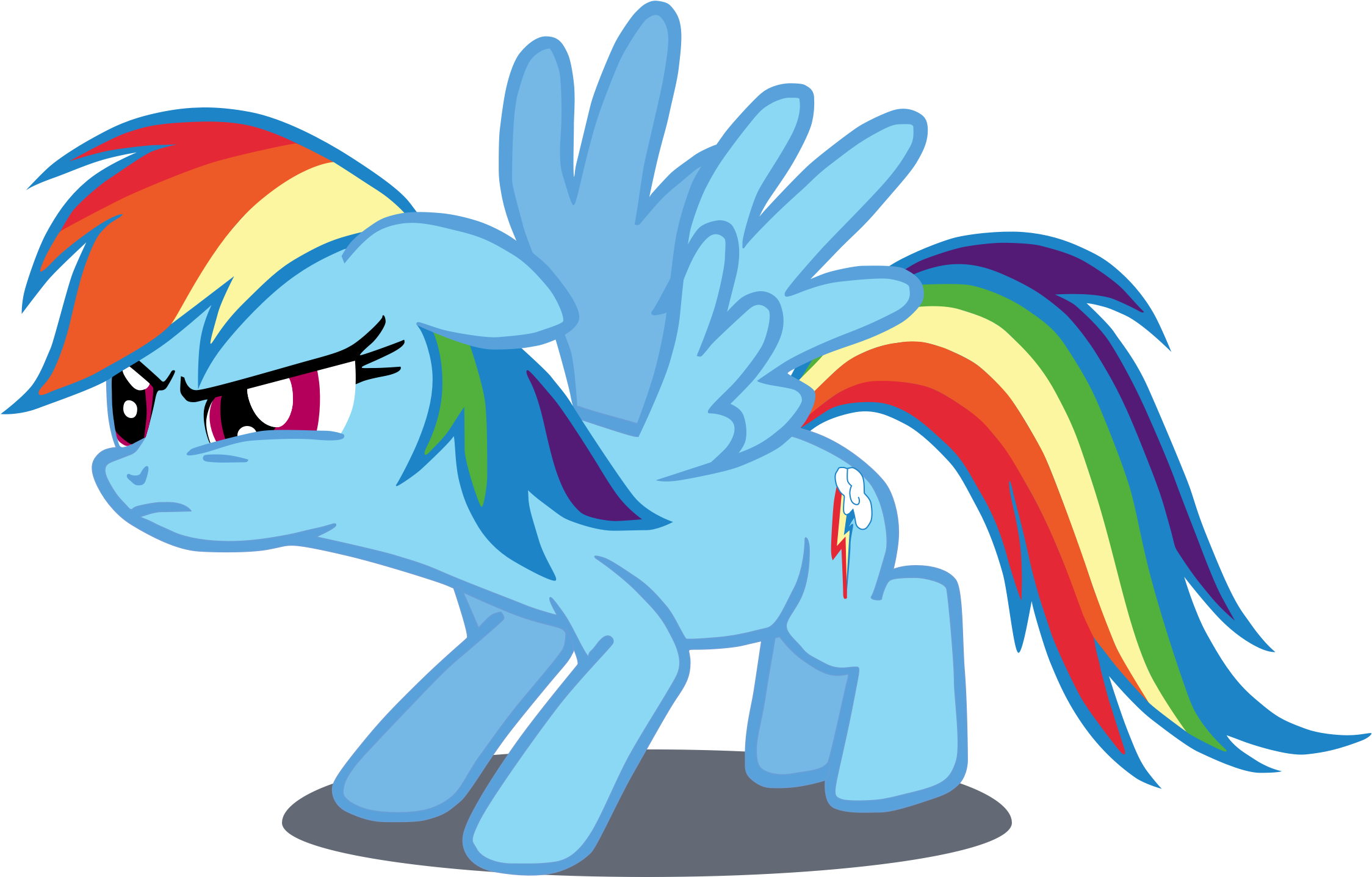 Clipart Of Rainbow Dash - Png Download (2248x1437), Png Download