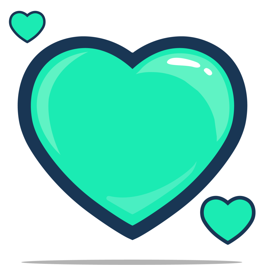 One Larger Than The Others - Sticker Heart Clipart (1024x1024), Png Download