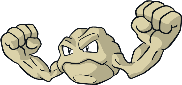 Geodude Pokemon Character Vector Art Clipart (800x800), Png Download