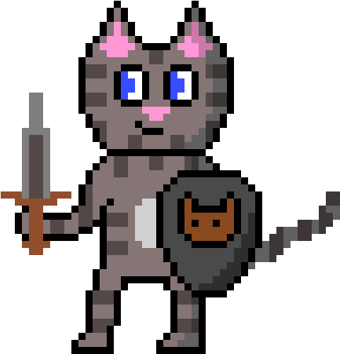 Dungeon Cat - Pixel Clipart (560x570), Png Download