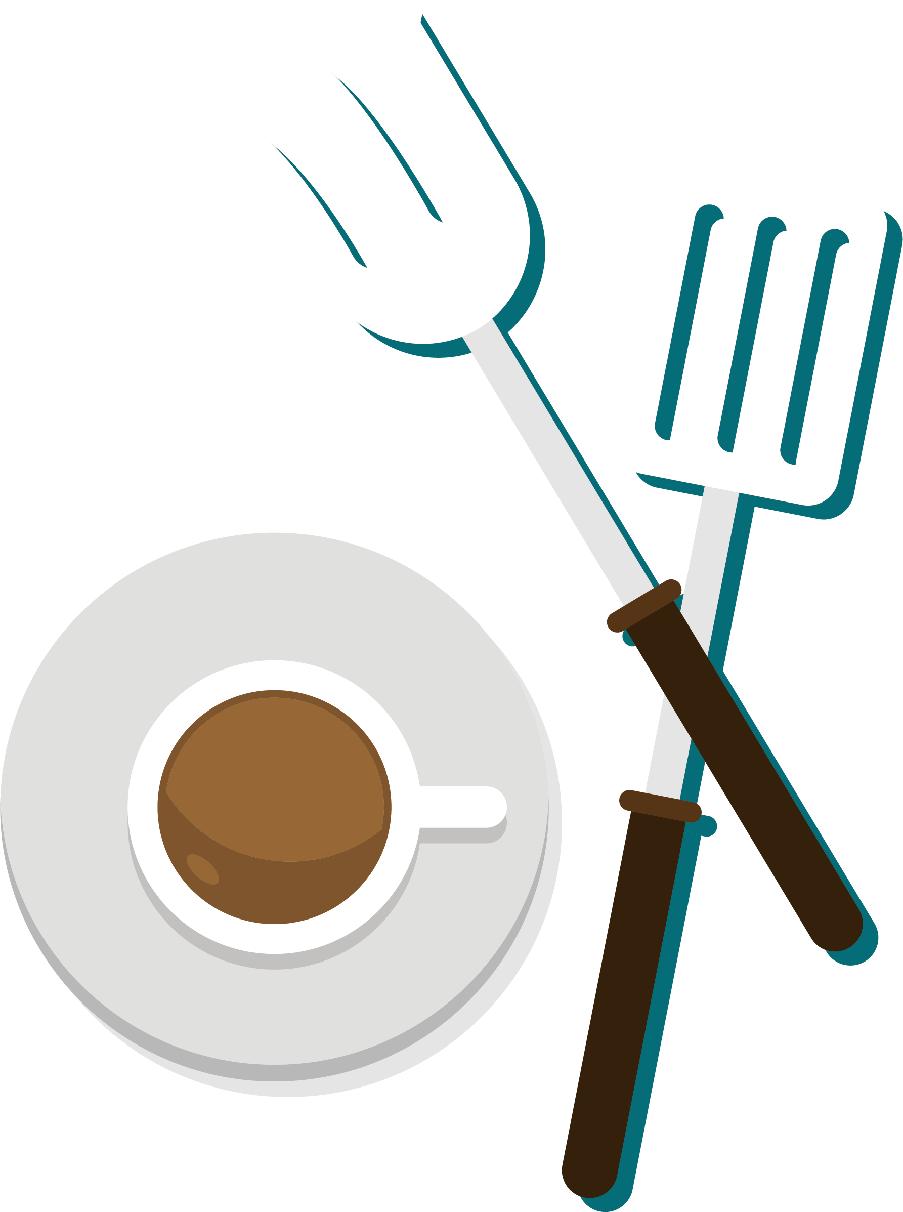 Spoon And Fork Clipart At Getdrawings - Portable Network Graphics - Png Download (1785x2395), Png Download