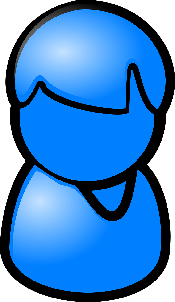 Avatar Person Male Blue Icon Png Image - Vector Graphics Clipart (742x1280), Png Download