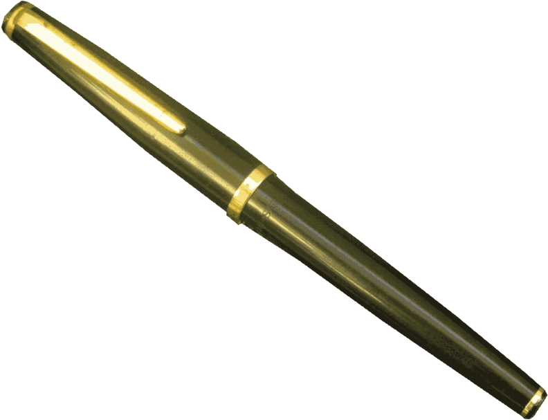 Garant Sator Vintage Fountain Pen Germany 1980s Black - Chisel Flat 8 Clipart (800x800), Png Download