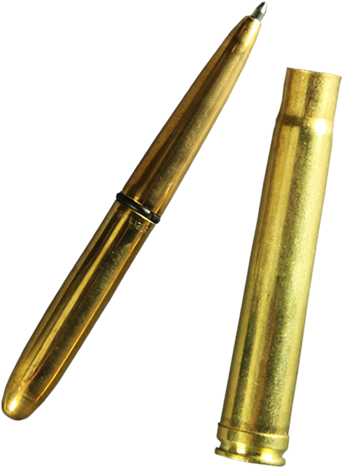 375 Mag Brass Bullet Pen Black Ink - Bullet Pen Clipart (700x700), Png Download